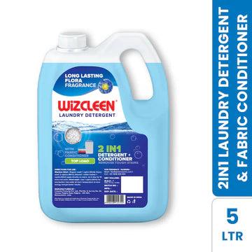 WiZ Top Load 2in1 Laundry Liquid Detergent with Fabric Conditioner Refill Pack 5 Litre