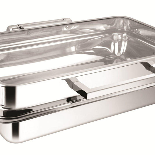 Chafing Dishes - Square Full Glass With Rose Gold Lid Induction Top Chafer