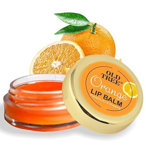 Old Tree Orange Lip Balm for dry and chapped lips 8gm.