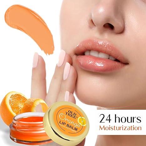 Old Tree Orange Lip Balm for dry and chapped lips 8gm.