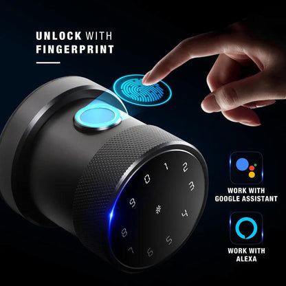 Ozone Oracle Smart Lock with 5-way Unlock for Internal Doors | Free Installation | Door Thickness: 35-65 mm Wooden Smart Locks