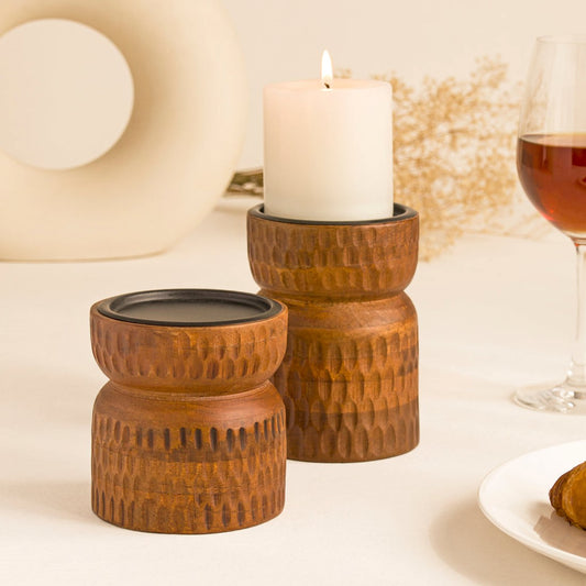 Wooden Candle Holder - CH0034