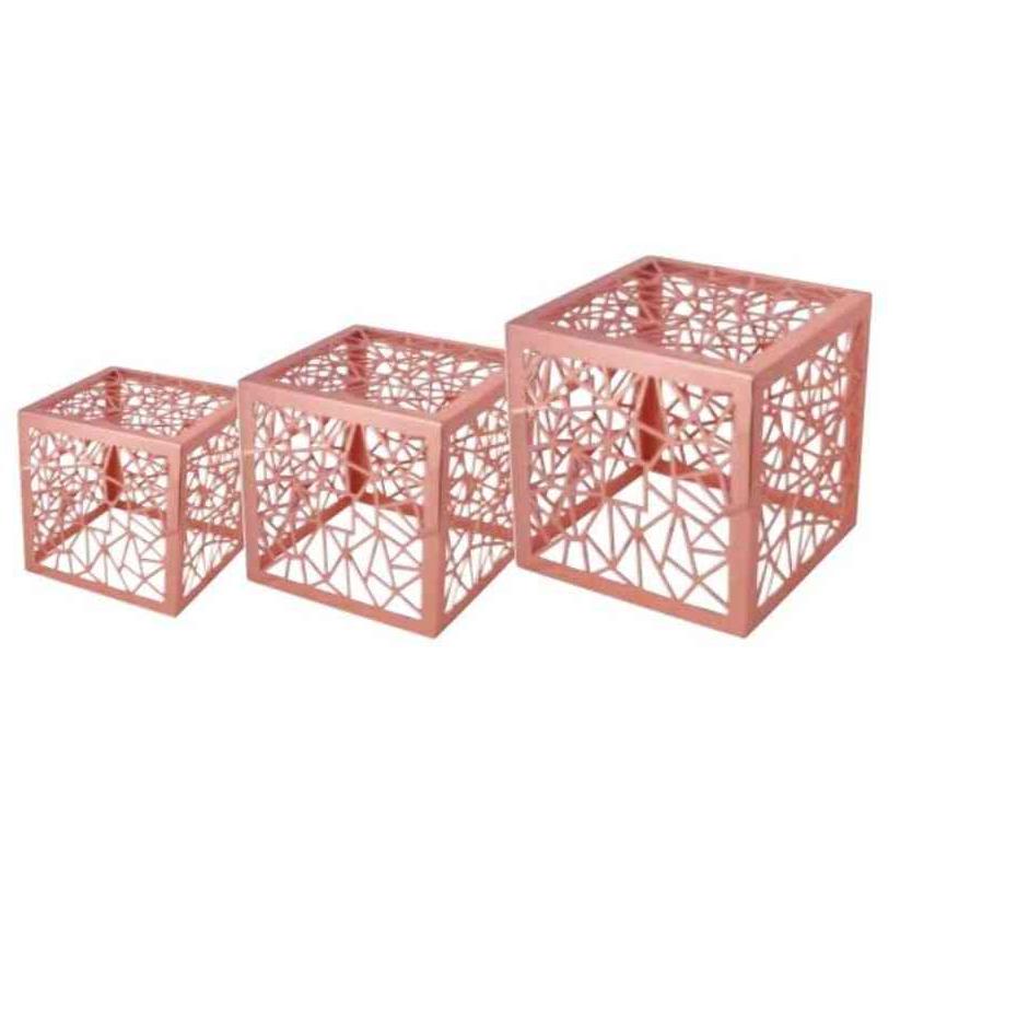 Rose Gold Laser Cut Buffet Risers