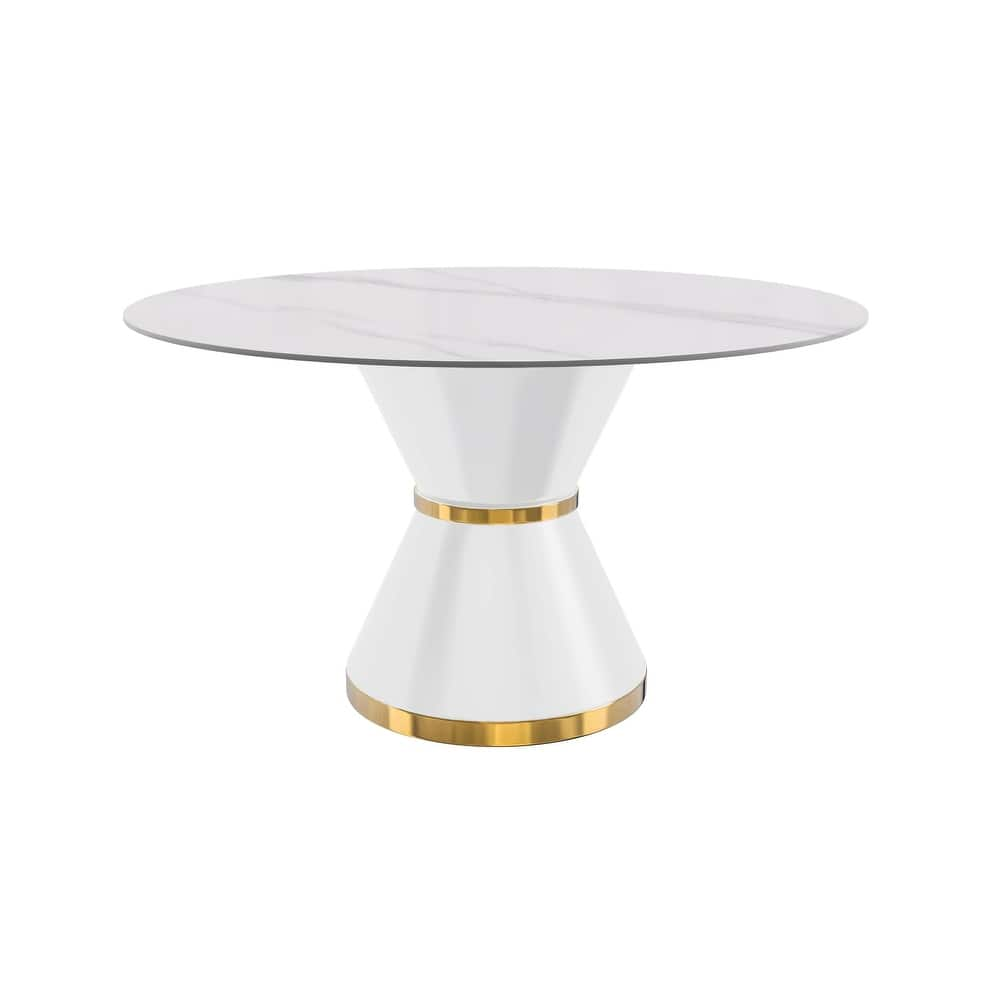 Metaledge Cone Table White Powder Coated