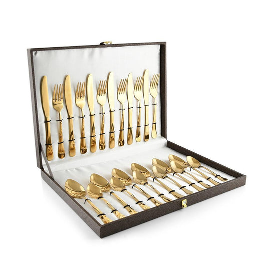 Gifting Products-24 Pcs, Cutlery Set with Wooden Box