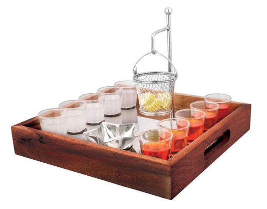 Serving  -  10 Shots Glass Tray Set