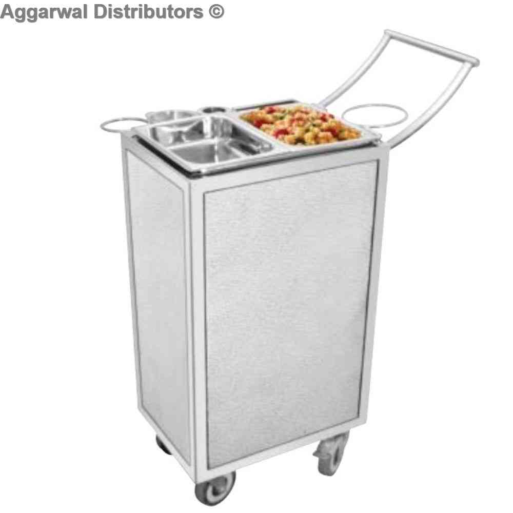 Laufeen Dish & Trolley - Titbit Trolley With 4 Pan ( SS ) STBT-41003