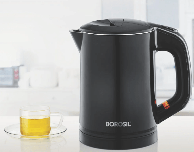 Borosil Eva SS Cooltouch Kettle, 600 ml