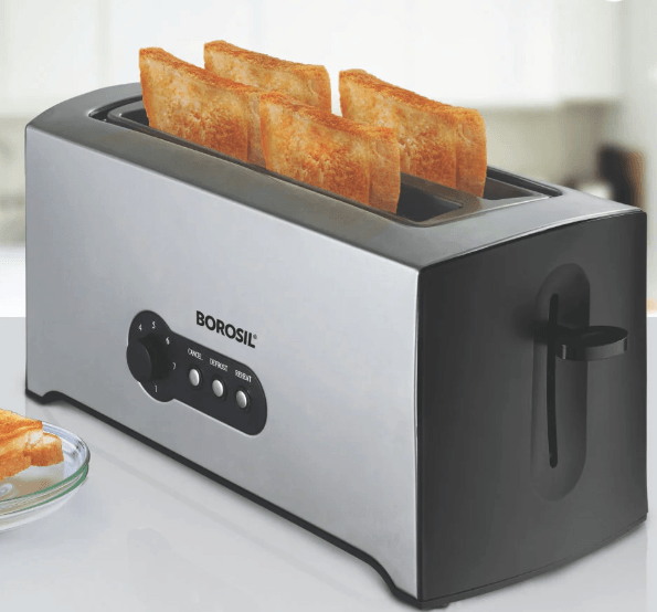 Borosil Krispy Pop-Up Toaster - 4 slice