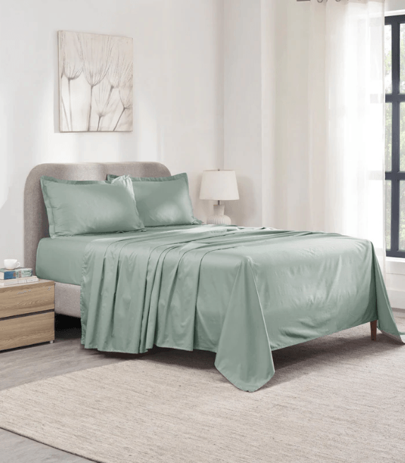 300 TC, Indulgence Thermal Comfort Bedsheet Set, GREEN -SHADE