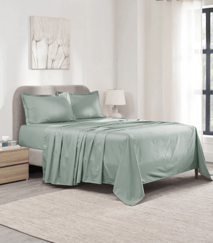 300 TC, Indulgence Thermal Comfort Bedsheet Set, GREEN -SHADE