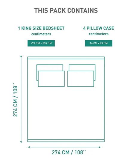 300 TC, Indulgence Thermal Comfort Bedsheet Set, GREEN -SHADE