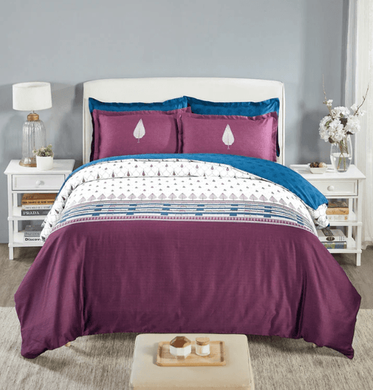 Beautiful Beginnings Bedsheet & Duvet Set , 210TC , 100% Cotton Ambar