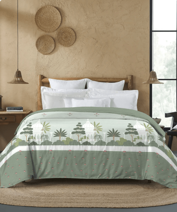 Sanskriti Set , 144 TC , 100% Cotton, PICHWAI GREEN