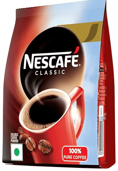 Nescafe Classic Instant Coffee Powder, 200 g Pouch | Instant Coffee Made with Robusta Beans | Roasted Coffee Beans | 100% Pure Coffee