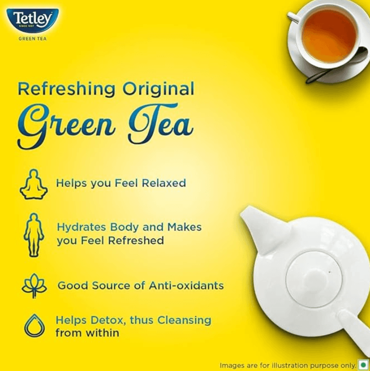 Tetley Green Tea Immune With Added Vitamin C, Classic Green Tea, Makes 400 Cups, Long Leaf Tea, 5x Antioxidants As An Apple, 500g