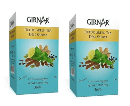 Girnar Green Tea, Desi Kahwa, 36 Tea Bags (Pack Of 2), 0.09 Kg