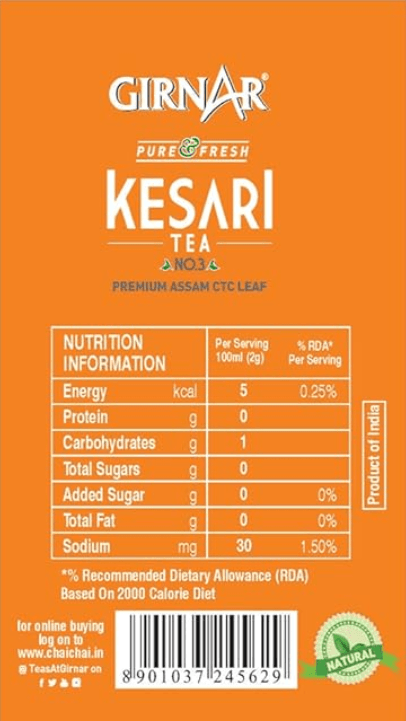 Girnar Kesari Tea (1kg Pouch)