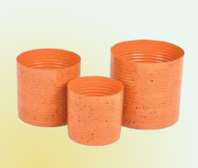 Metaledge Pink Floor Planter-Set/3 Texture Orange Powder coating