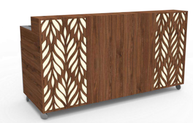 Palm wooden bar counter