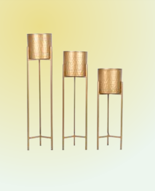 Metaledge Copper Tall  Planter-Set/03