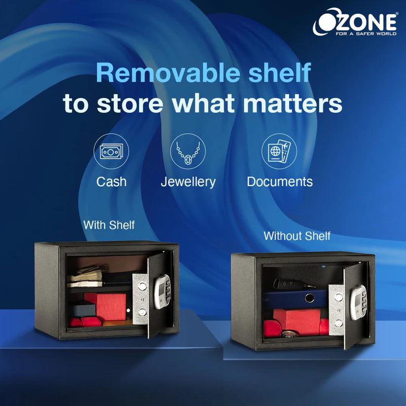 Ozone Digital Safe for Homes & Offices | 2-way Access | Password & Emergency Key (15.9 Ltrs.)