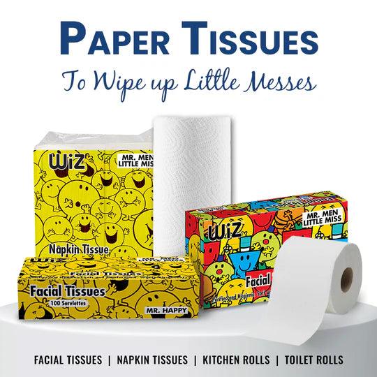 Pack of 4 Facial tissue box Mr. Smiley 100 Pulls