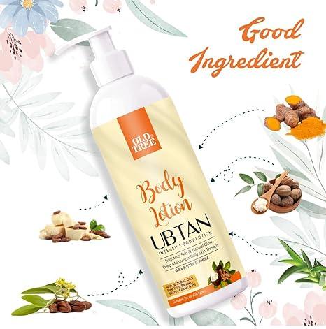 Old Tree Ubtan Body Lotion (500 ML) for Women and Men - Nourishing Body Lotion for Natural Glow, Brightens Skin and Deep Moisturizer