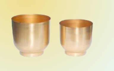 Metaledge Chic Gold Planter -Set/2