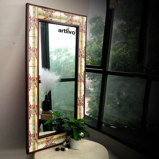 Artlivo 40″ Decorative Kids Room Hanging Tile Mirror Frame