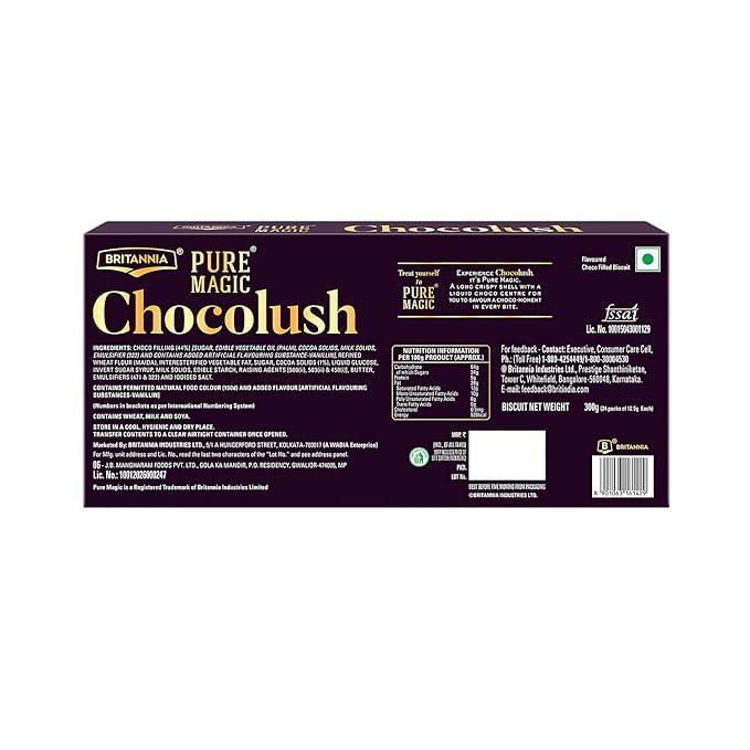 Britannia Pure Magic Chocolush - Delicious Choco Filled Cookie | 300 gm