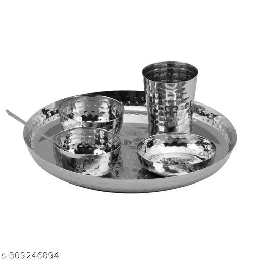 Stainless steel thali set - 7 PCS SQ thali set