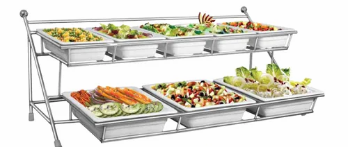 Buffet Elevations - 2 Tier Escalating Stand With 8 Pans