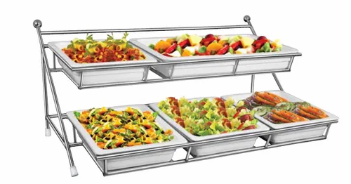 Buffet Elevations - 2 Tier Escalating Stand With 5 Pans