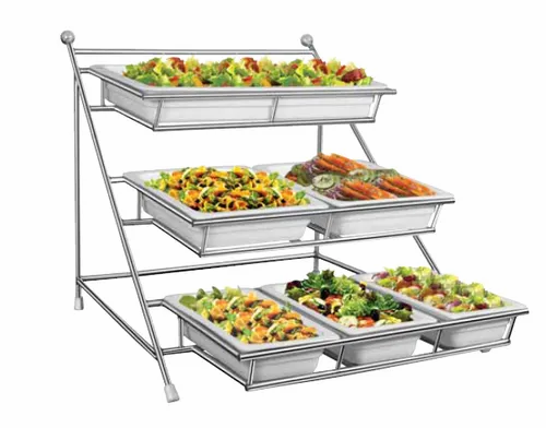 Buffet Elevations - 3 Tier Escalating Stand With 6 Pans