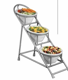 Buffet Elevations - 3 Tier Escalating Stand With 3 Bowls