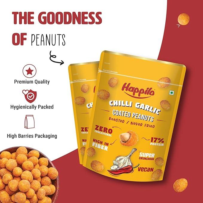 Happilo Premium Super Snack Chili Garlic Peanut 150g