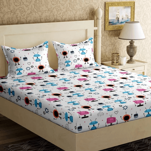 Colored Cotton Bed Sheet