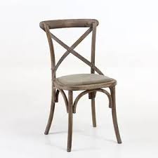 Brown Cross Backed Chair