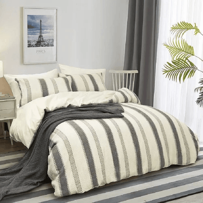 Duvet Cover - Dyed Stripe Cotton Duvet Cover