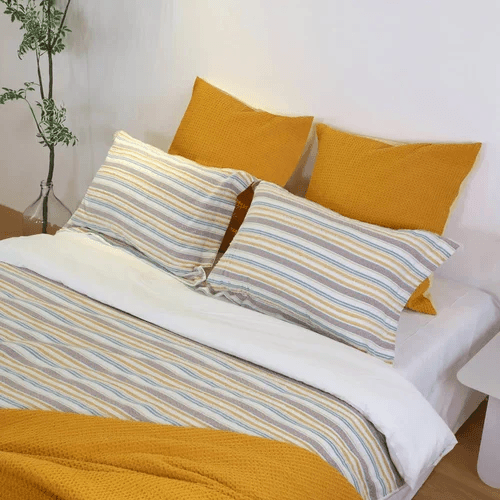 Duvet Cover - Dyed Stripe Cotton Duvet Cover