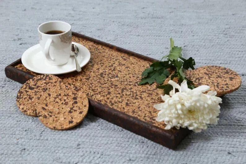 Cork Serving/Decor Trays - Choco Chip Tray