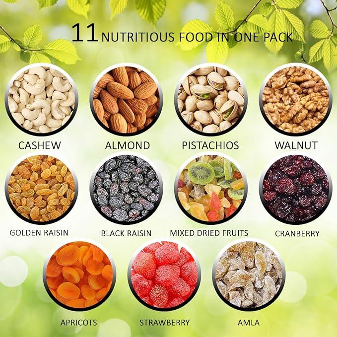 Forest Found Super Healthy Nuts Mix |Fresh Dried Fruits and Nuts Mix