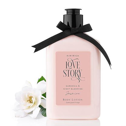 Kimirica Love Story Moisturizing Body Lotion |Gardenia and Night Blooming Jasmine | 270ml | Daily Moisturizer for All Skin Types |100% Vegan and Paraben Free