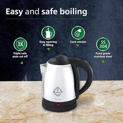 Philips HD9373/00 1.5 L Kettle with 25% thicker body for longer life