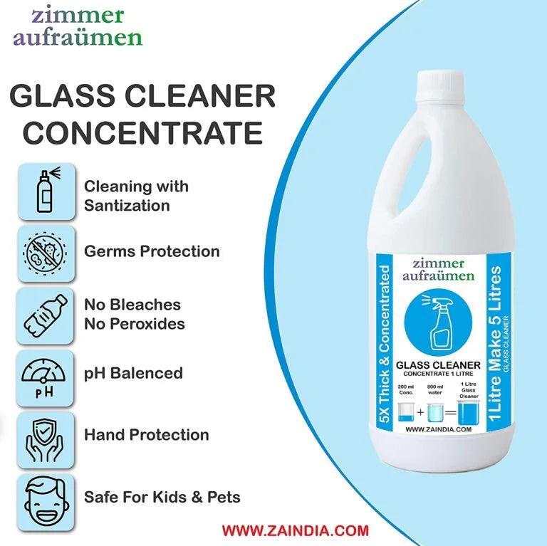 Zimmer Aufraumen Glass Cleaner Concentrate 5 Liters (Makes 25 Liters Cleaner)