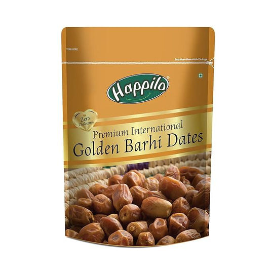 Happilo Premium Golden Barih Dates 500 g | 100% Naturally Dried