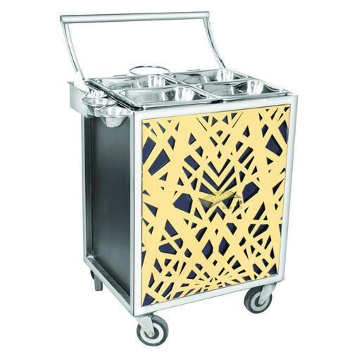 Laufeen Dish & Trolley - RGST-74005 (Laser Cut 4 Pan( ROSE GOLD ))