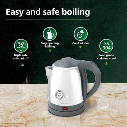 Philips HD 9363/02 1.2 L Kettle with 25% thicker body for longer life