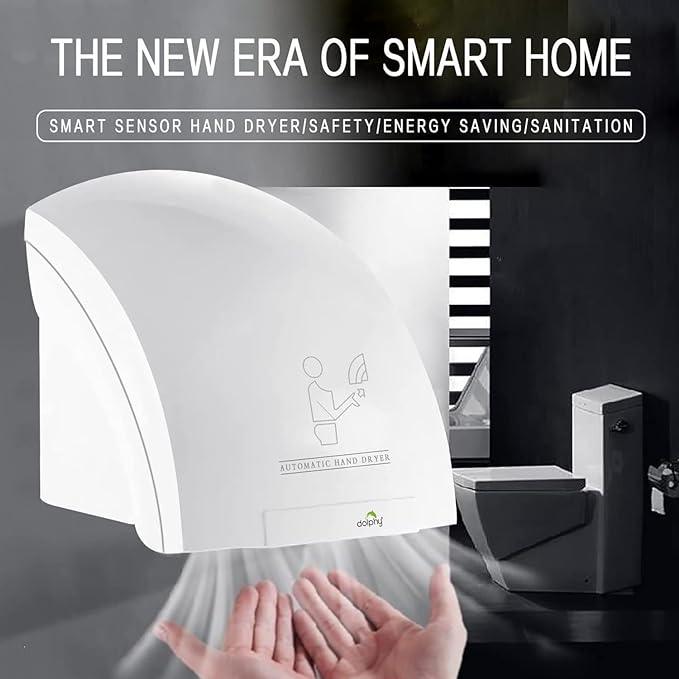 DOLPHY Plastic Automatic Hand Dryer (White, Standard)